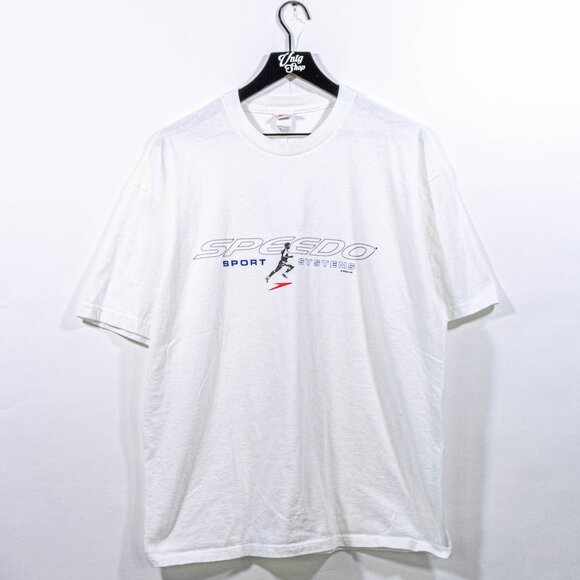 Speedo Sport Systems Running T-Shirt XL VTG 90s Retro Athletic Streetwear - Picture 1 of 5